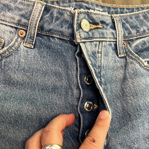 HIGH RISE STRAIGHT OLD NAVY JEAN SHORTS 12 - Picture 6 of 12